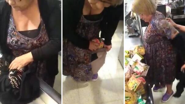 "Abuela mechera": intentó robar 5.000 pesos en jugo de un hipermercado