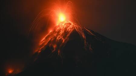 Erupción del volcán de Fuego en Guatemala. Foto: Télam