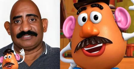 El señor cara de papa en la vida real