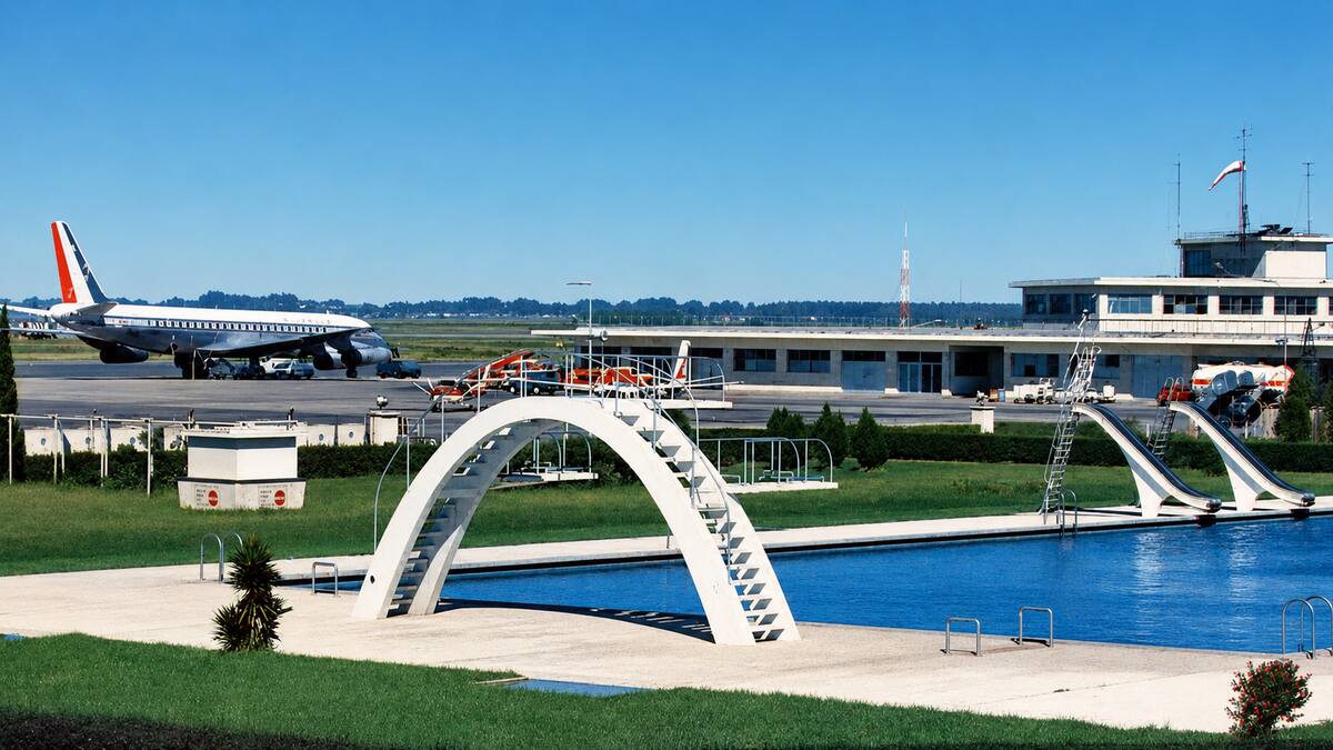 La pileta gigante de Aeroparque: el balneario olvidado donde Buenos Aires nadaba con aviones sobre la cabeza