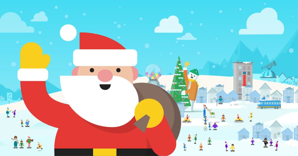 Santa Tracker. Fuente: Google