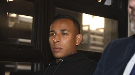 Declara Sebastián Villa por el juicio en su contra por violencia de género. Foto: Télam.