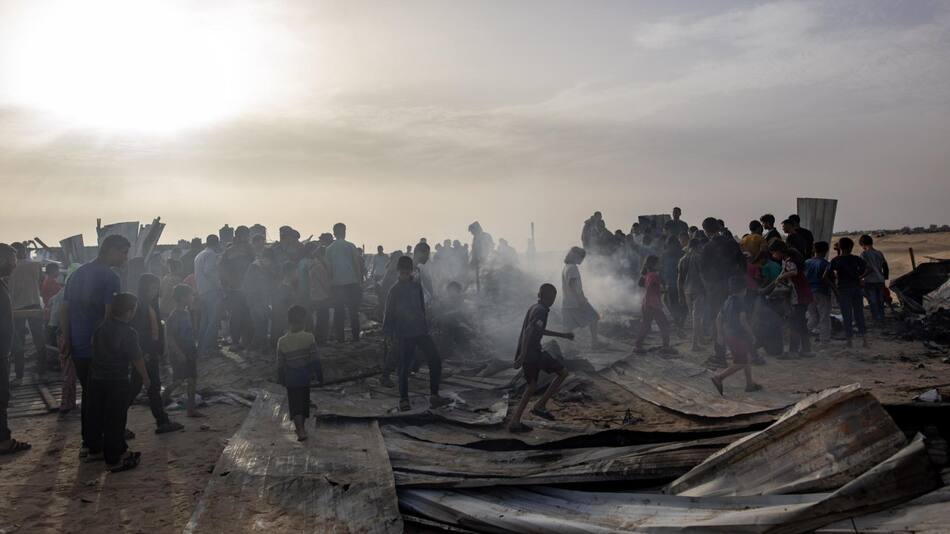 Graves ataques en Rafah, Gaza. Foto:EFE
