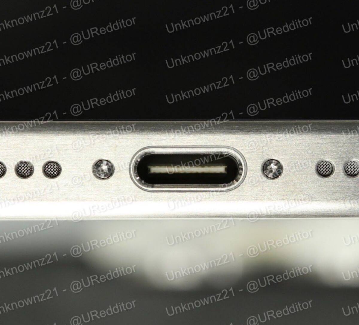 La imagen filtrada del iPhone 15. Foto: Twitter @URedditor.
