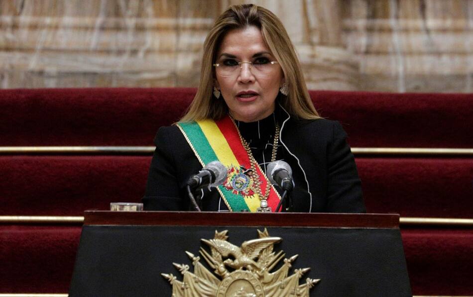 Jeanine Áñez, la expresidenta interina de Bolivia. Foto: Reuters.