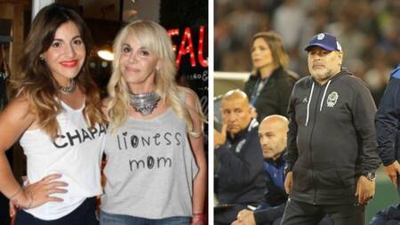 Giannina Maradona, Claudia Villafañe y Diego Maradona