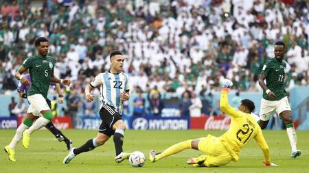 Lautaro Martínez en el Mundial de Qatar 2022. Foto: EFE.