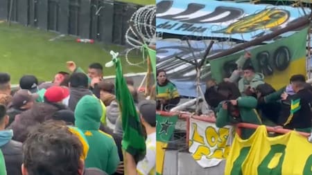 Violenta pelea en la tribuna de Aldosivi,