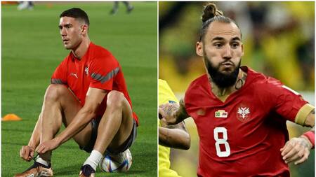 Vlahovic y Gudelj. Fotos: Reuters.