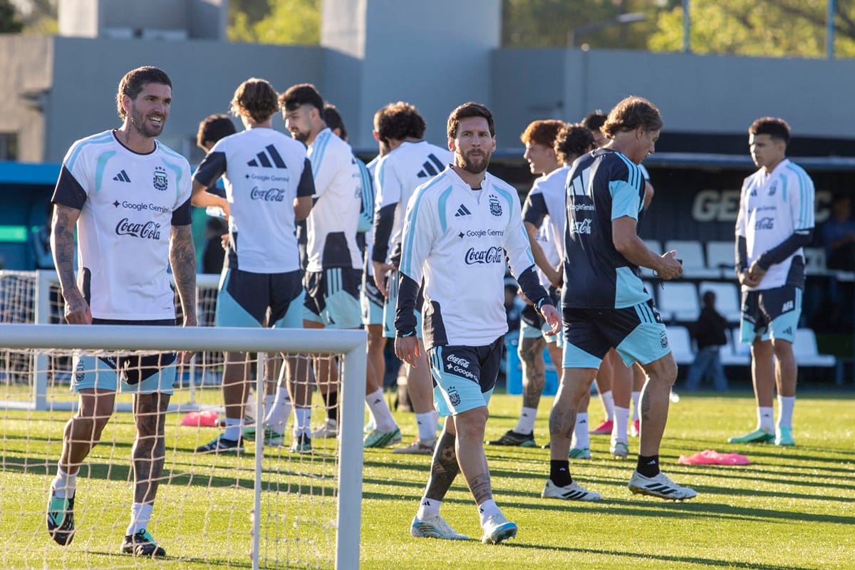 Último entrenamiento de Lionel Messi en la Selección Argentina antes de su despedida de la "Albiceleste".