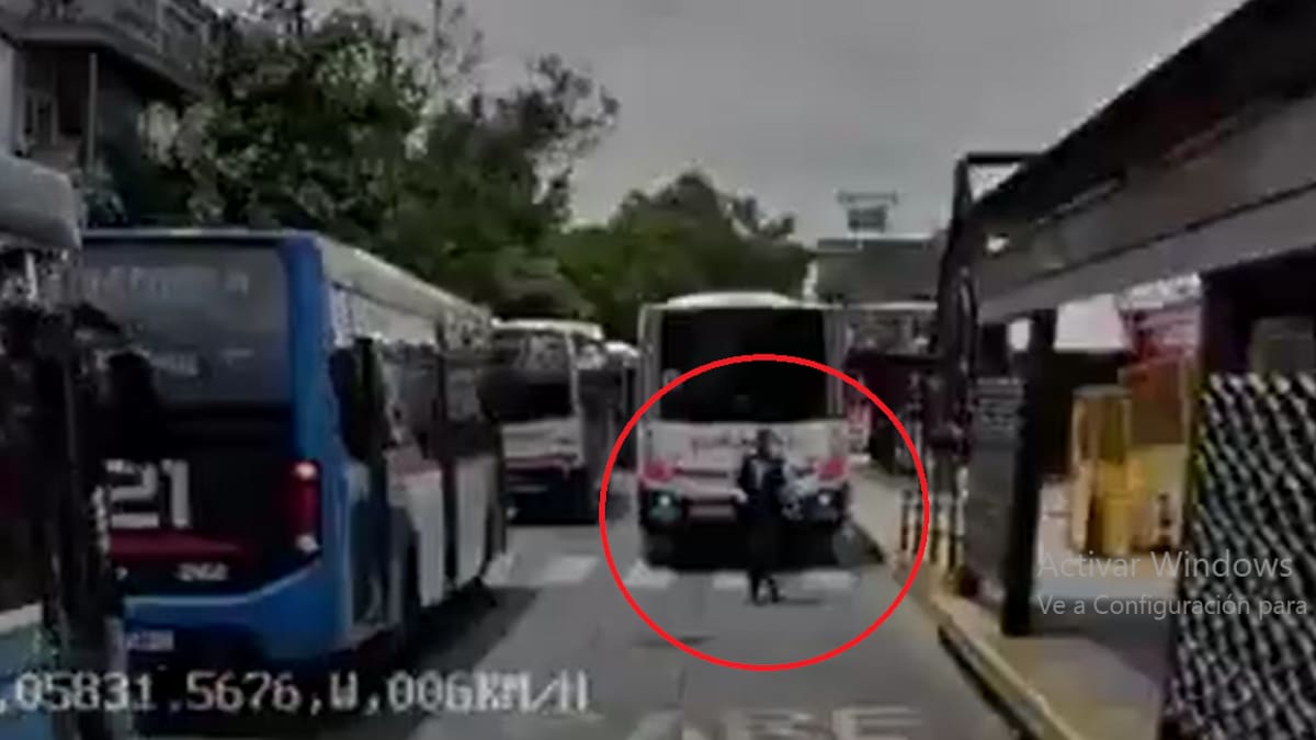 Momento del accidente.