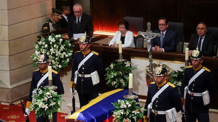 Último adiós a Fernando Botero en Colombia. Foto: Reuters