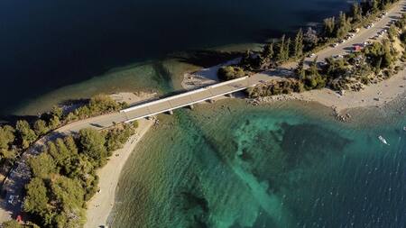 Playa Sin Viento, Bariloche. Foto Instagram @agu.devani.