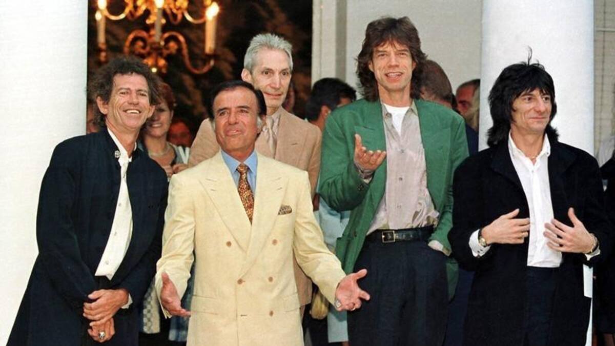 Carlos Menem y los Rollings Stones