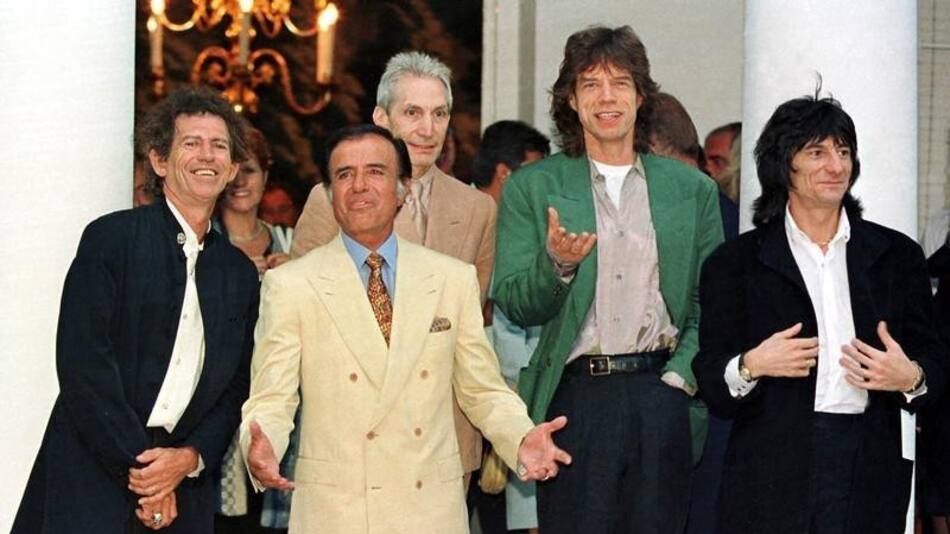 Carlos Menem y los Rollings Stones