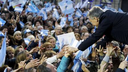 Mauricio Macri en la marcha del Sí, se puede en Pergamino, NA