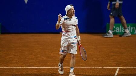Festejo de Diego Schwartzman en el Argentina Open
