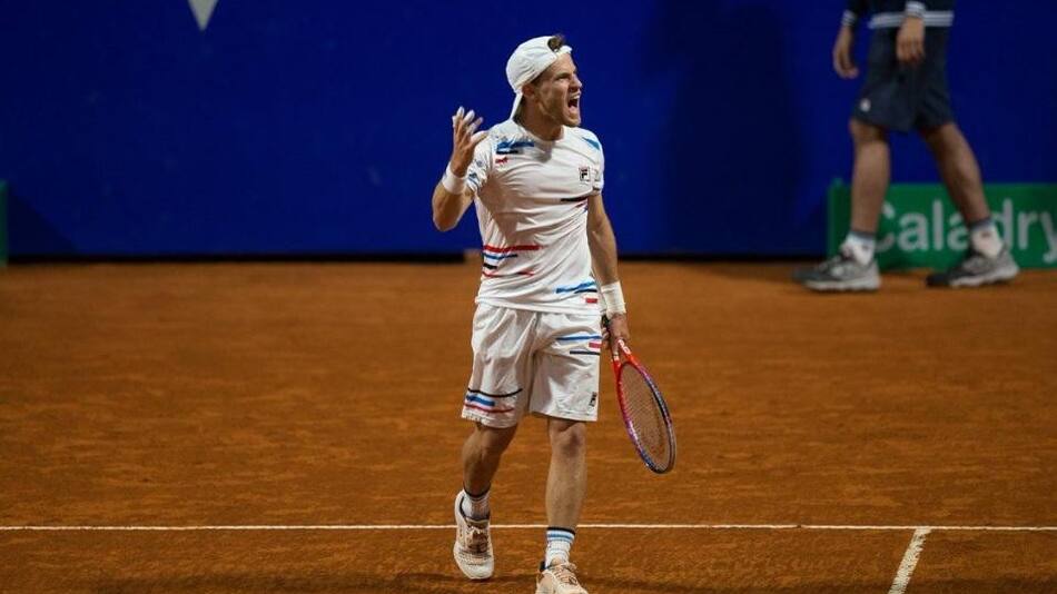 Festejo de Diego Schwartzman en el Argentina Open