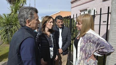 Timbreo de Mauricio Macri y María Eugenia Vidal (NA)