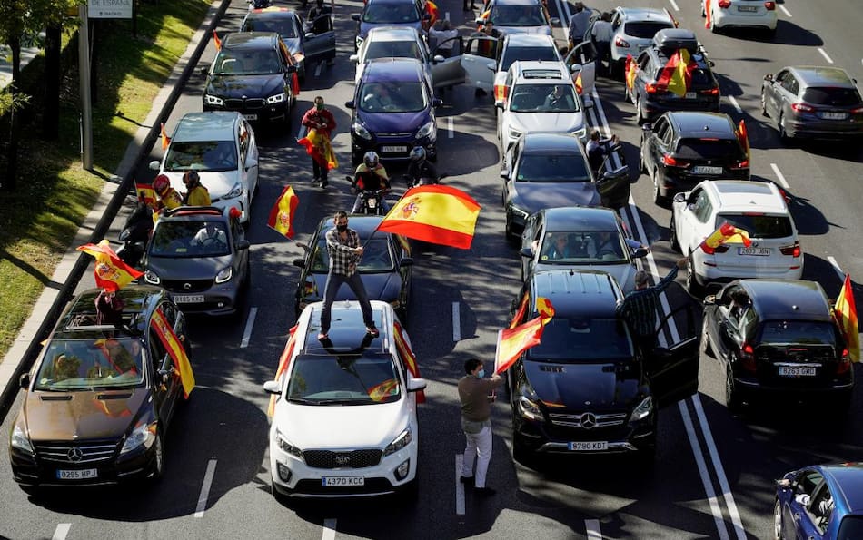 Protestas en España, coronavirus, REUTERS