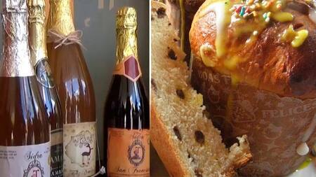 Sidra y pan dulce, mesa de Navidad