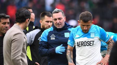 Lesión de Emiliano Vecchio en Racing. Foto: NA.