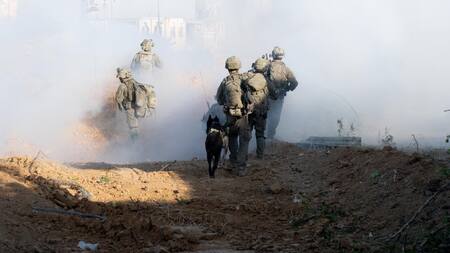 Soldados israelíes en la Franja de Gaza. Foto: X @idfonline.