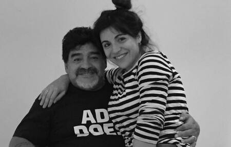 Gianinna y Diego Maradona. Foto: Instagram.