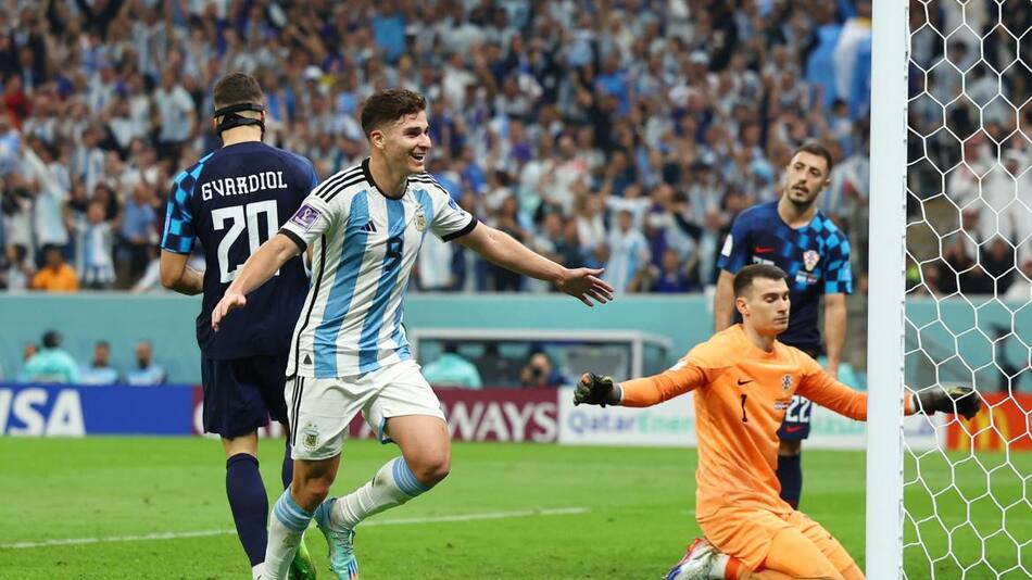 Julián Álvarez en el Mundial Qatar 2022. Foto: REUTERS.
