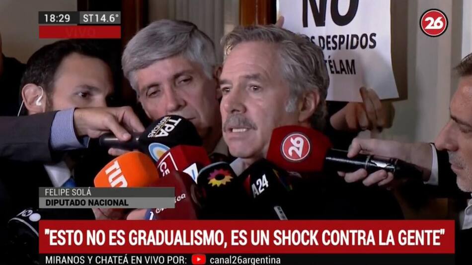 Felipe Solá, debate en Senado sobre tarifas
