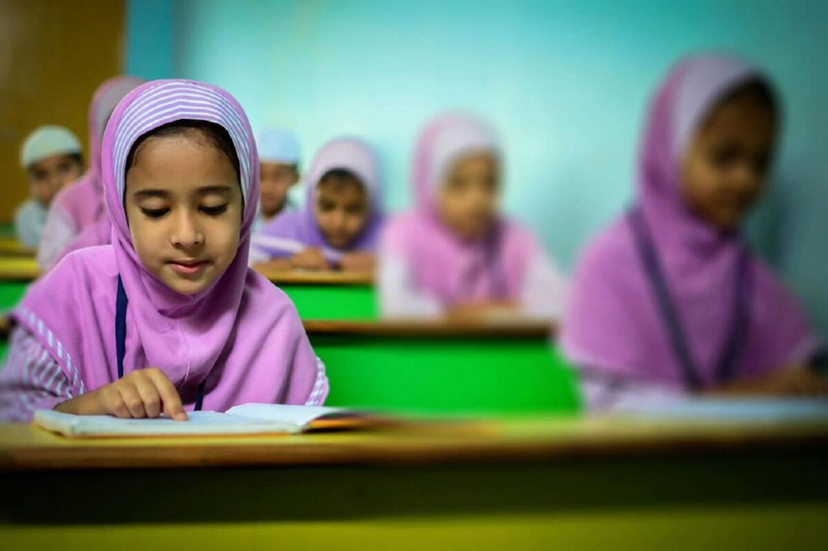 Niñas estudiando. Foto: pexels
