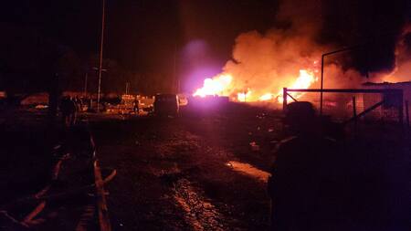 Explosión en Nagorno Karabaj. Foto: Reuters.