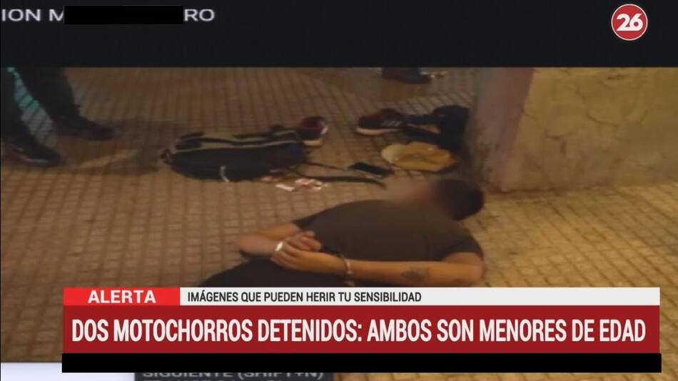 Motochorros apuñalan a policía - Almagro