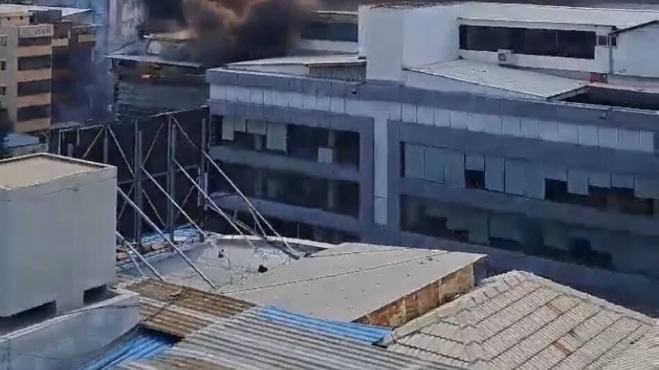 Explosión en la India. Foto: Twitter.