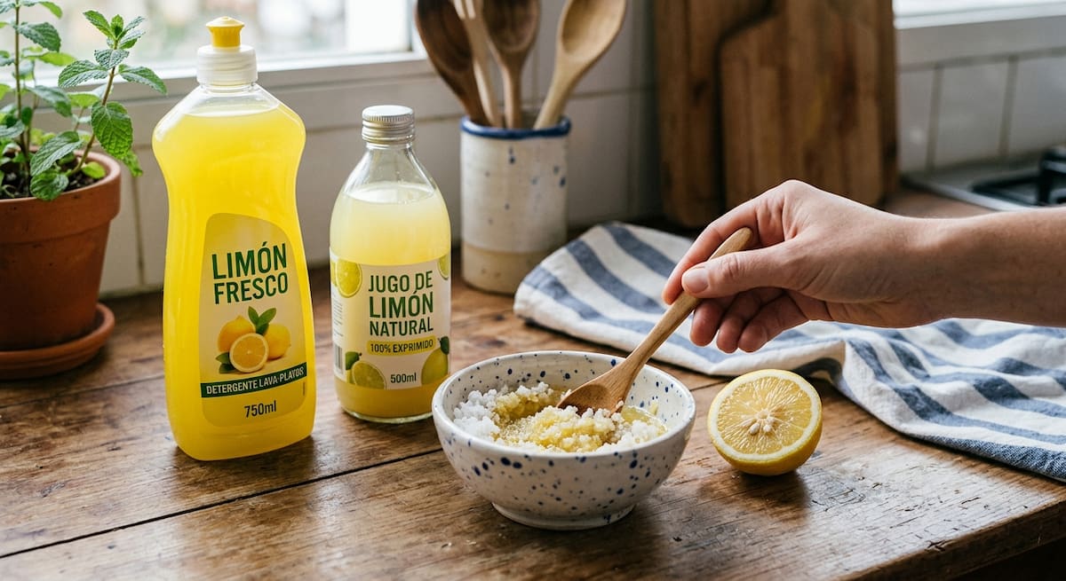 Limón, sal y detergente: el truco casero para limpiar la cocina y quitar la grasa