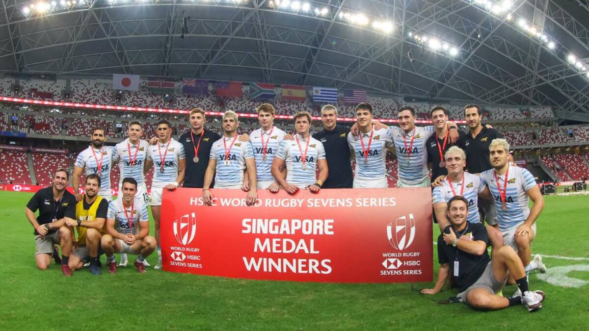 Los Pumas Seven terminaron segundos en el Circuito Mundial de Singapur. Foto: @lospumas7arg.