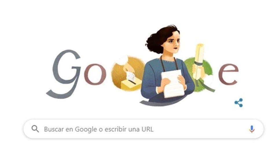 Google Doodle celebra a Matilde Hidalgo de Procel, pionera de los derechos de las mujeres