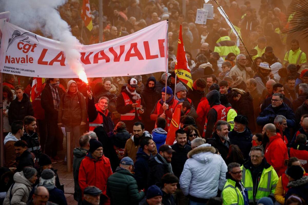 Huelga en Francia. Foto: Reuters.