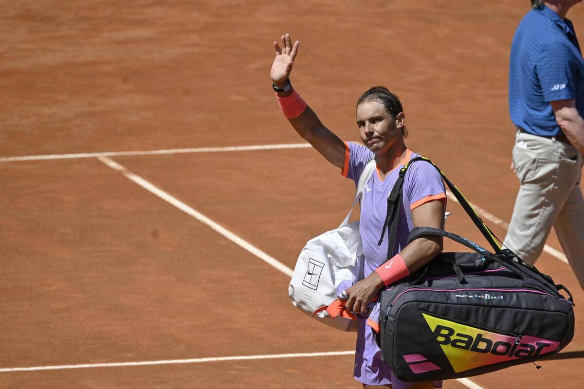 Rafael Nadal en el Masters 1000 de Roma. Foto: EFE.