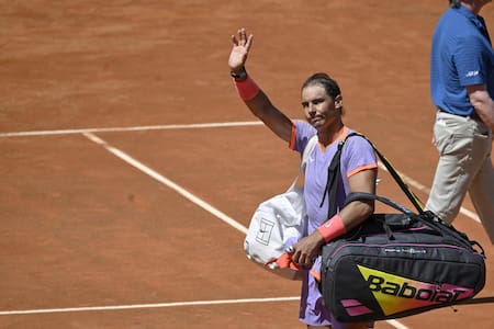 Rafael Nadal en el Masters 1000 de Roma. Foto: EFE.