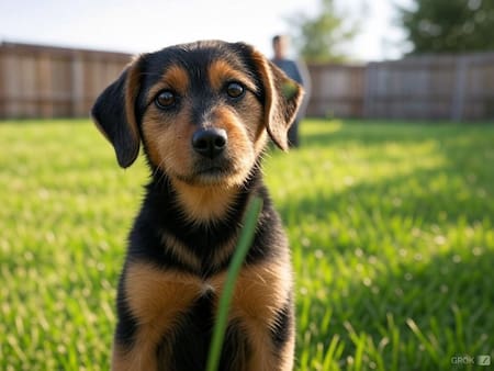 La mirada fija de los perros, un comportamiento distintivo. Foto: Grok.
