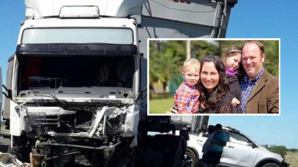 Tragedia en Paso de los Libres, choque entre auto y camión, muerte de una familia