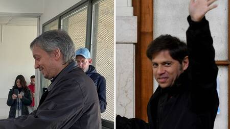 La votación de Máximo Kirchner y Axel Kicillof. Foto: Télam.