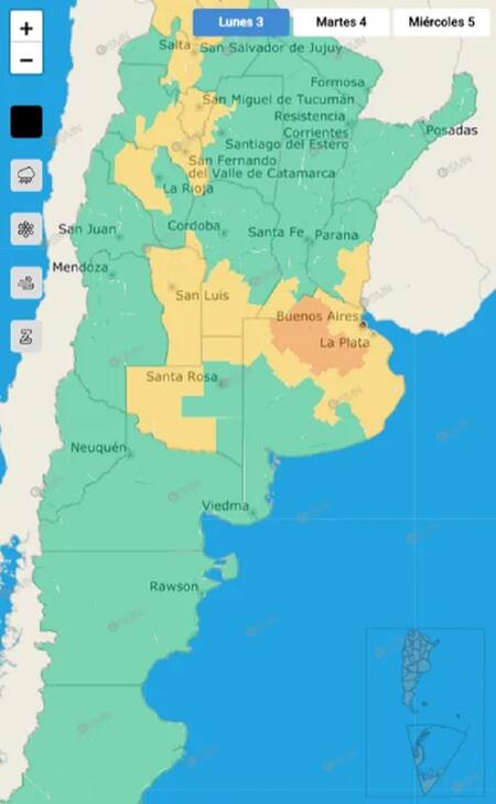 Clima en Buenos Aires. NA