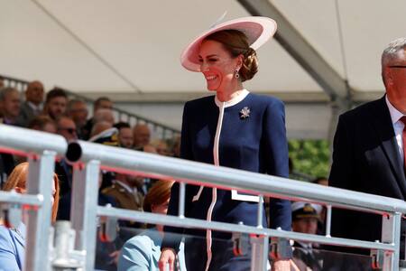Kate Middleton en la celebración de bautismo del HMS Glasgow. Foto: Reuters/Andy Barr