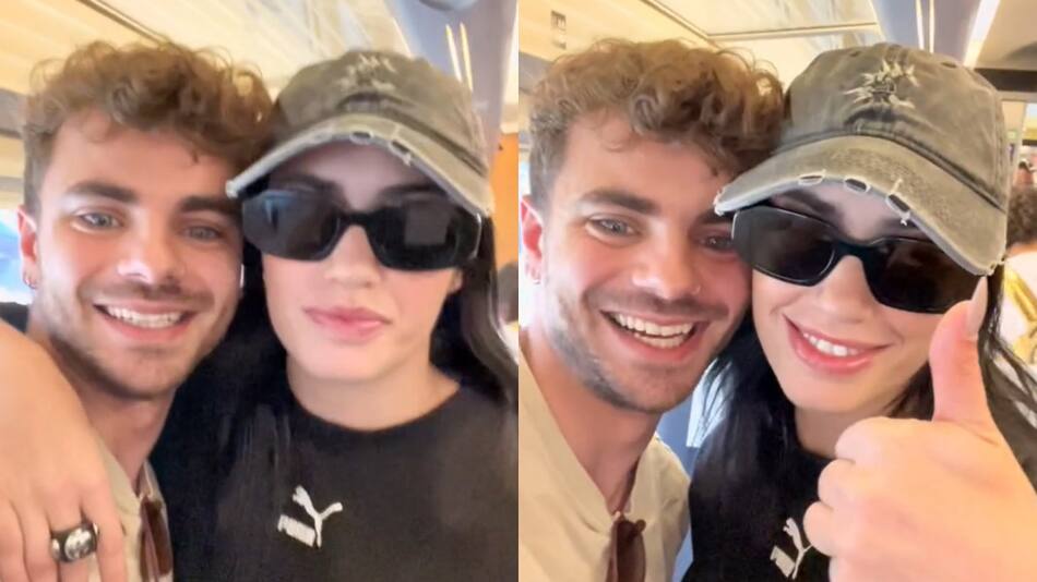 Se cruzó con Lali en un tren de España. Foto: captura.