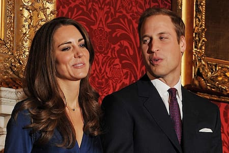 Kate Middleton junto al príncipe Guillermo. Foto: NA.