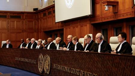Miembros de la Corte Internacional de Justicia. Foto: Reuters.