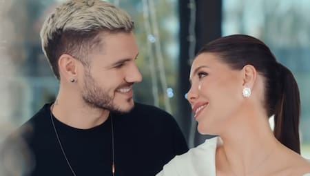 Mauro Icardi y Wanda Nara hicieron un romántico video por San Valentín. Foto: captura video.