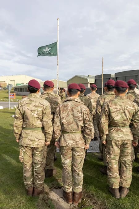 Presencia militar británica en las Islas Malvinas. Foto: BFSAI